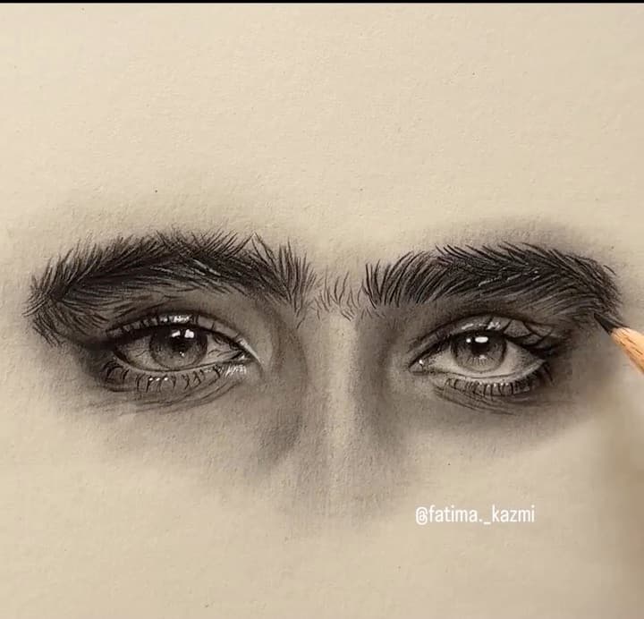 Eye Study I — hand-drawn artwork by Fatima