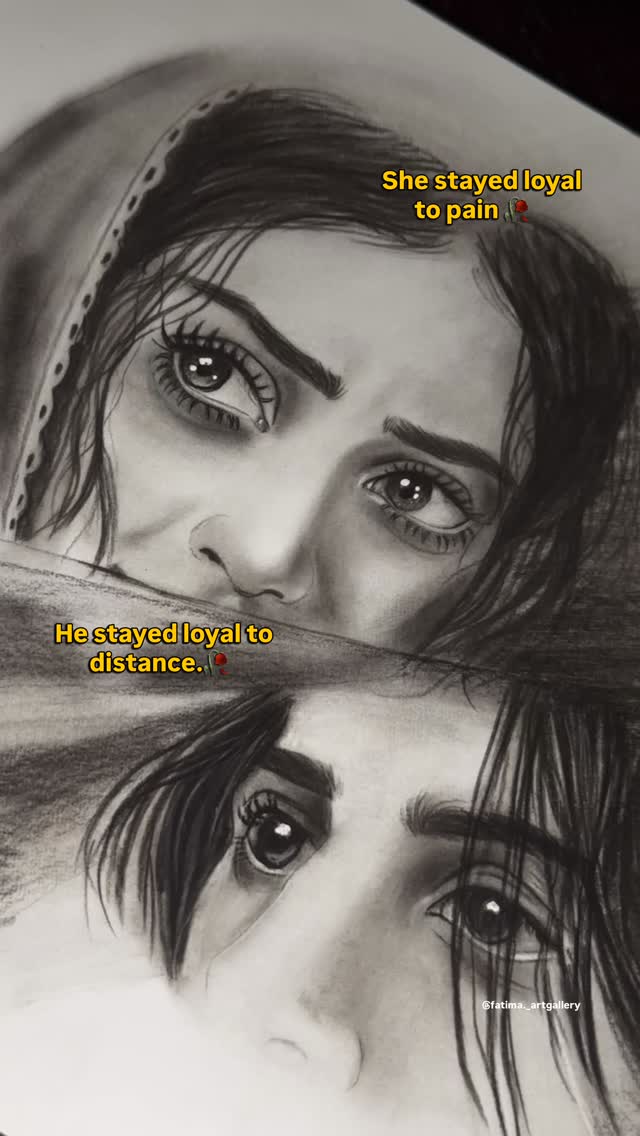 Hand-drawn artwork by Fatima, posted on Instagram
